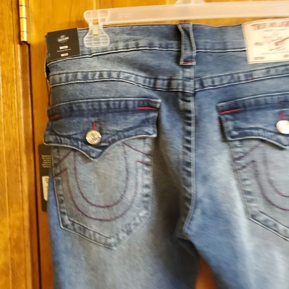 True Religion‎ Men's Rocco Flap Relaxed Skinny Jeans 32 X 32 New